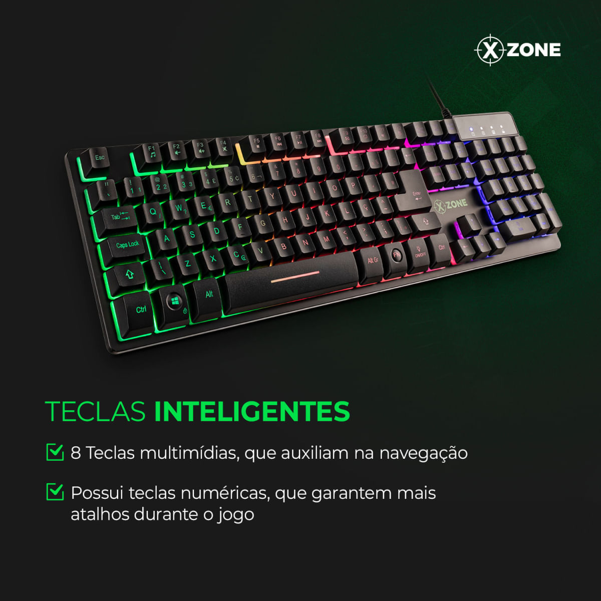 Encontraproduto.com.br - Teclado Gamer Semimecânico Xzone GTS-01