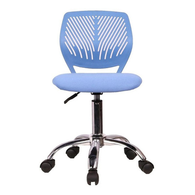 Cadeira Secretaria Kids Pelegrin PEL-3300 Tela Mesh Azul