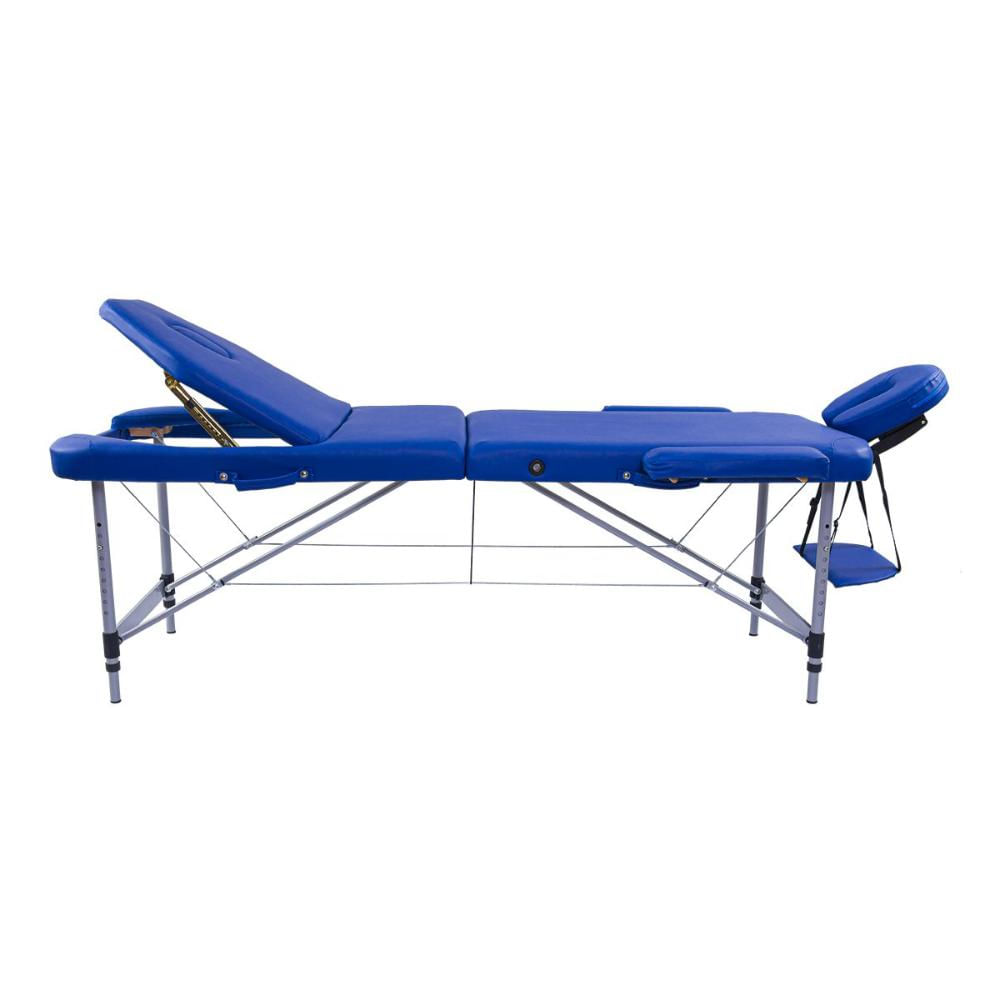 Encontraproduto.com.br - Maca Portátil Dobrável Pelegrin Pel-2533 Em Couro Pu Azul