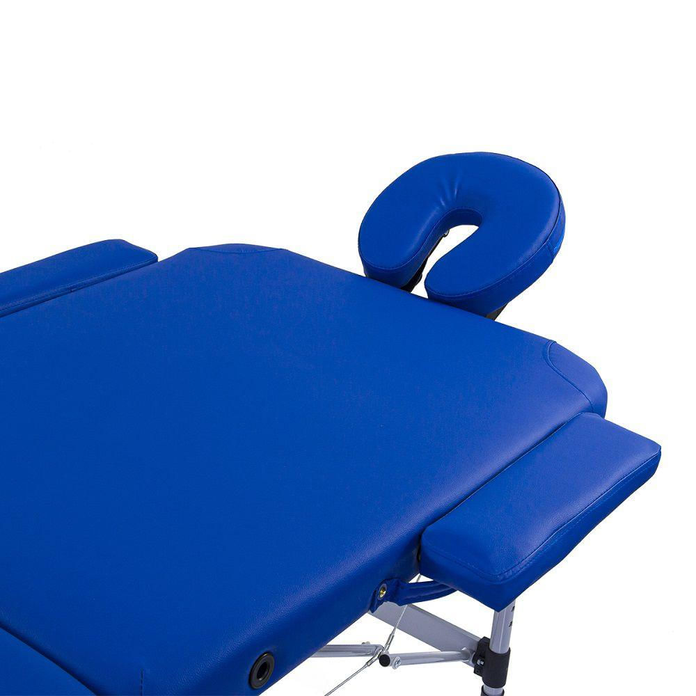 Encontraproduto.com.br - Maca Portátil Dobrável Pelegrin Pel-2533 Em Couro Pu Azul