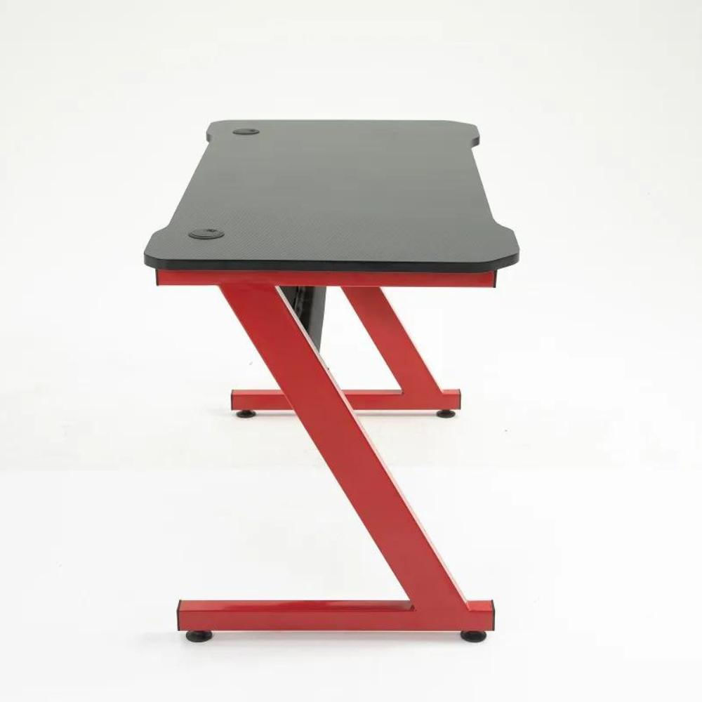 Encontraproduto.com.br - Mesa Gamer Pelegrin PEL-003P Preta e Vermelha Metal e MDF