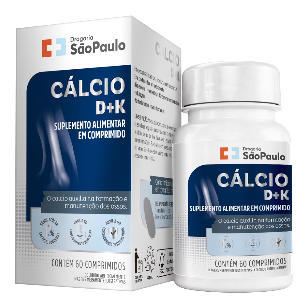 Encontraproduto.com.br - Cálcio KD Drogaria São Paulo 60 Comprimidos