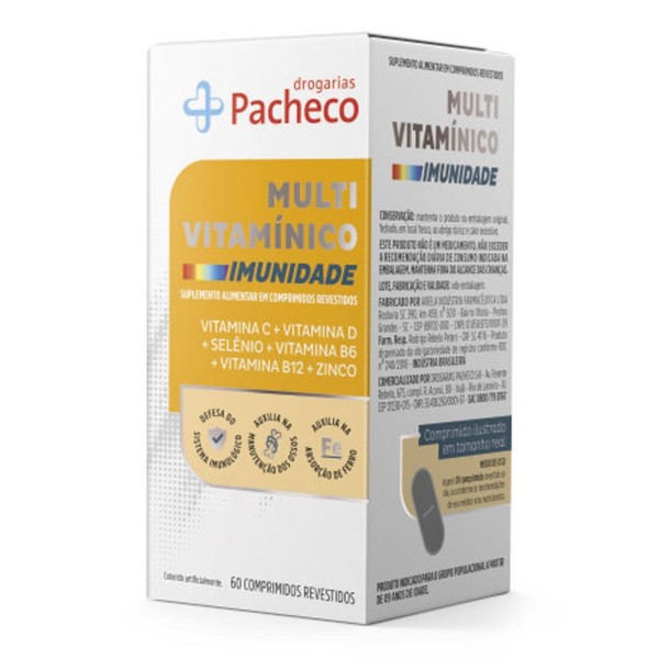Encontraproduto.com.br - Multivitamínico Drogaria Pacheco Complexo Imuno 60 Comprimidos Revestidos