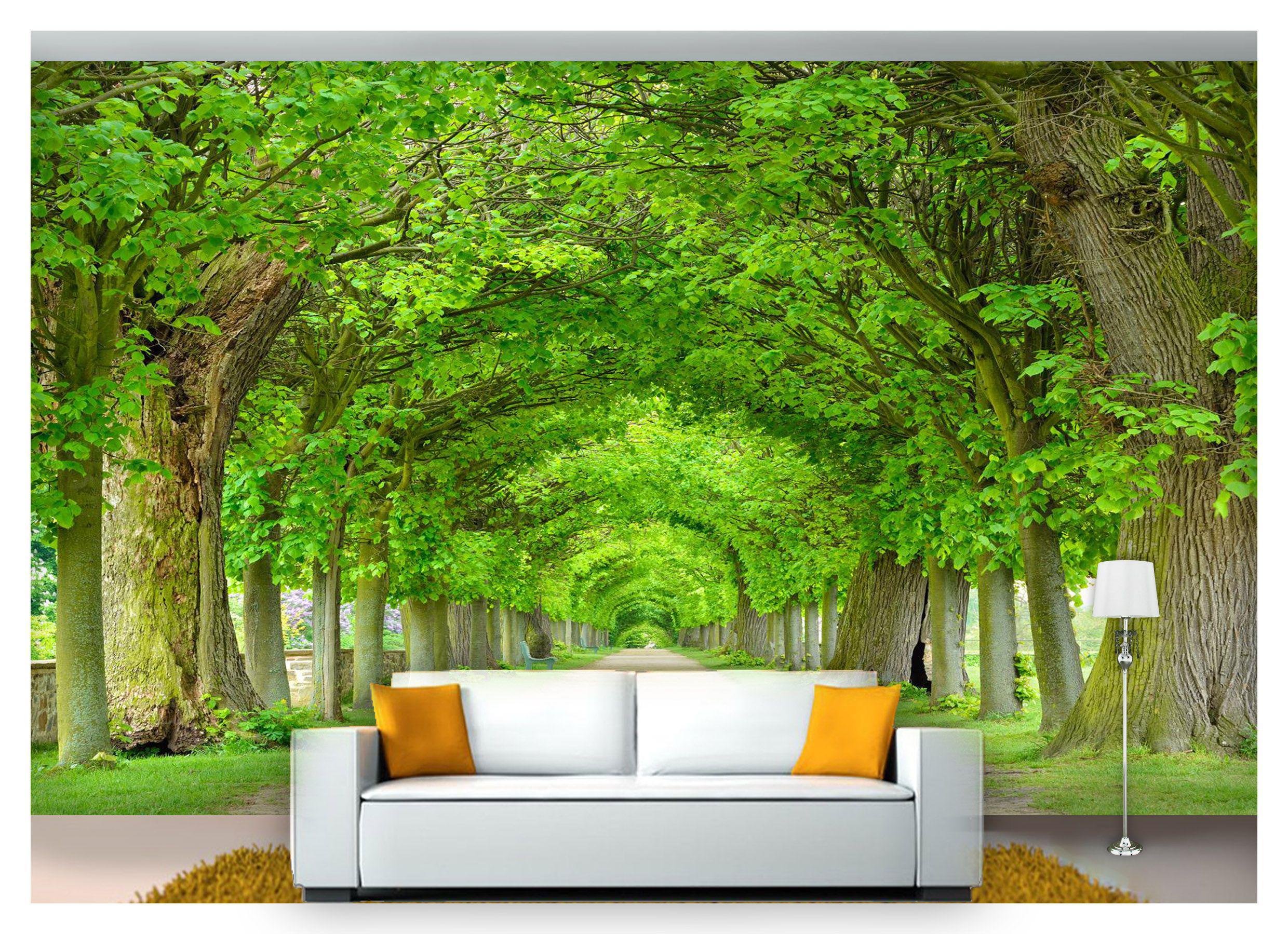 Papel De Parede Estrada Caminho Floresta 3D 6M² Nes110
