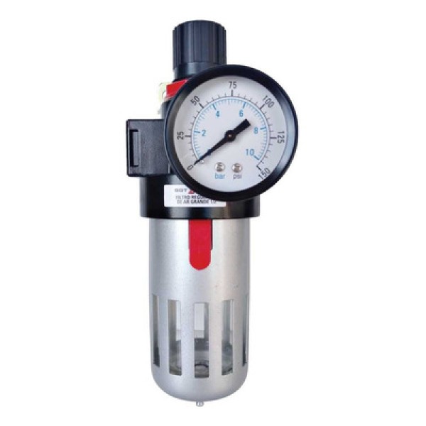 Filtro Regulador De Ar E Agua Com Manômetro Encaixe 1-2 Fr01 0761010001 Sigma