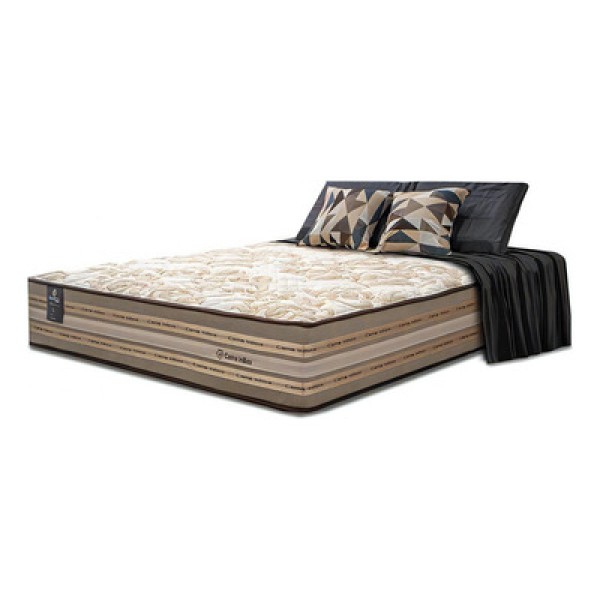 Encontraproduto.com.br - Colchão Queen Molas Ensacadas Pillow In 158x198x33 Cama Inbox Duo Linem Bege