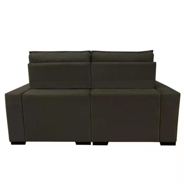 Encontraproduto.com.br - Sofá Retrátil E Reclinável 2,00m Molas Ensacadas E Costura Tripla Cama Inbox Japão Velusoft Café