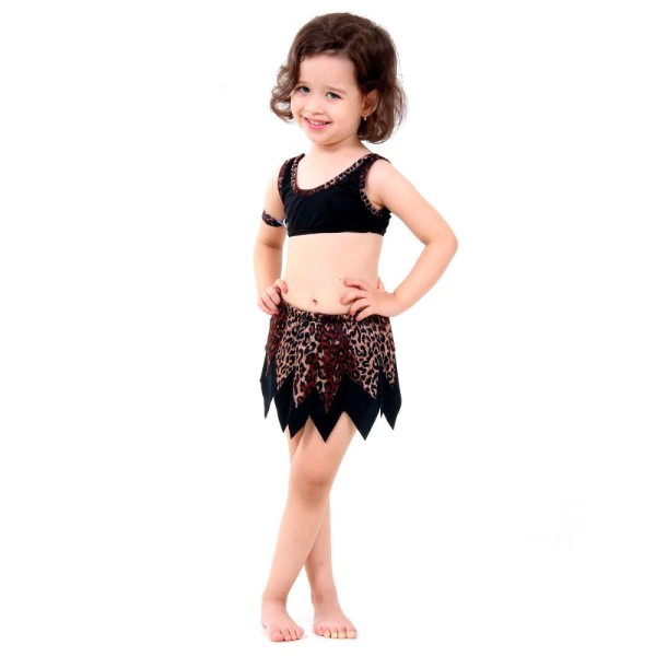 Fantasia de Mulher das Cavernas Uga Uga Infantil de Carnaval - P 2 - 4
