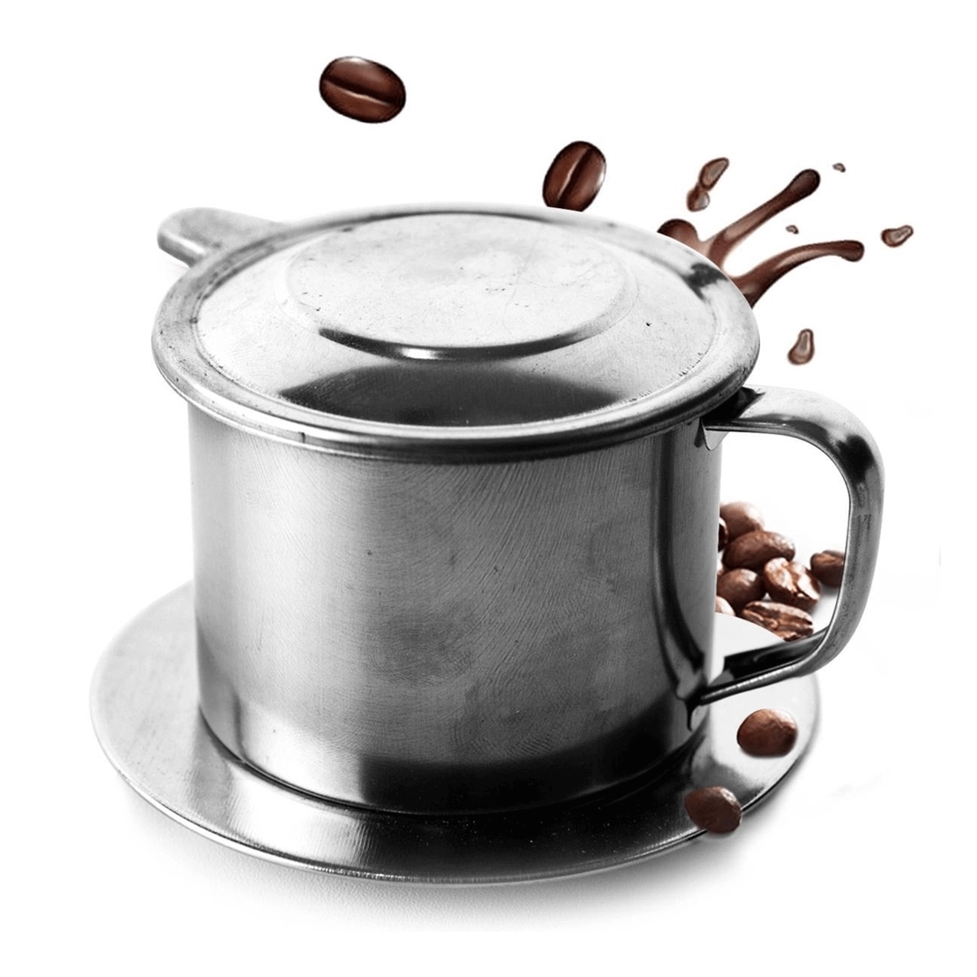 Encontraproduto.com.br - Cafeteira Café Vietnamita 150Ml Serve 1 A 3 Xícaras Aço Inox - Ixb09063 - Rio de Ouro