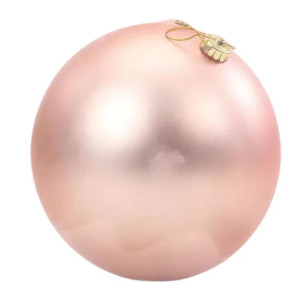 Encontraproduto.com.br - Enfeite De Natal Kit Com 3 Bolas Brilho Fosco Rose 6cm Rio De Ouro