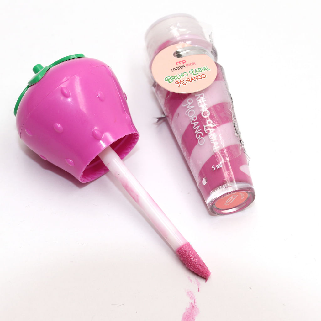 Encontraproduto.com.br - Gloss Labial Maria Pink Morango - 1 Unidade