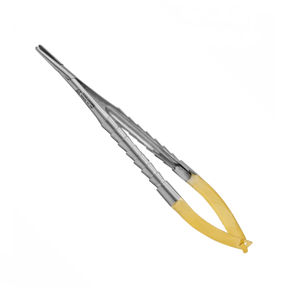 Porta Agulha Castroviejo Reto com Wídea 14cm - 6B Invent