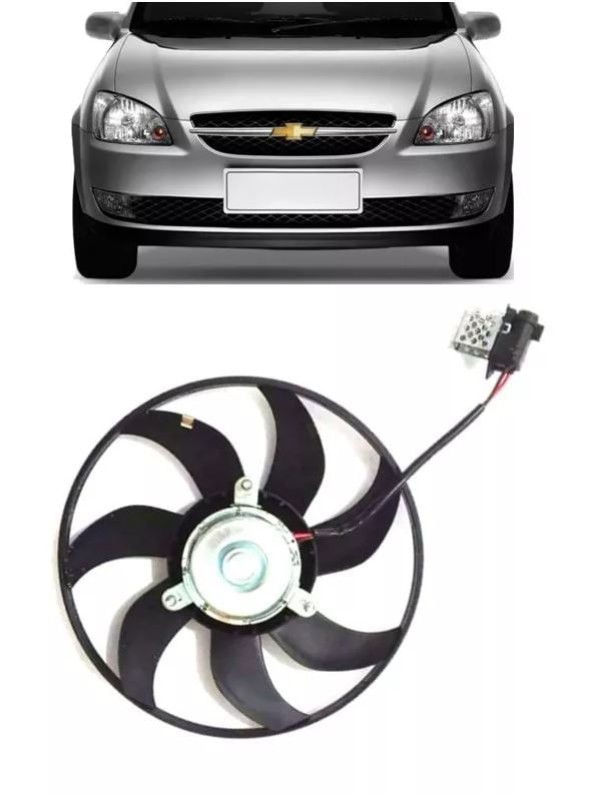 Eletroventilador do radiador gm corsa classic 1.0 1.4 - 94722520 ventoinha c/7 pás