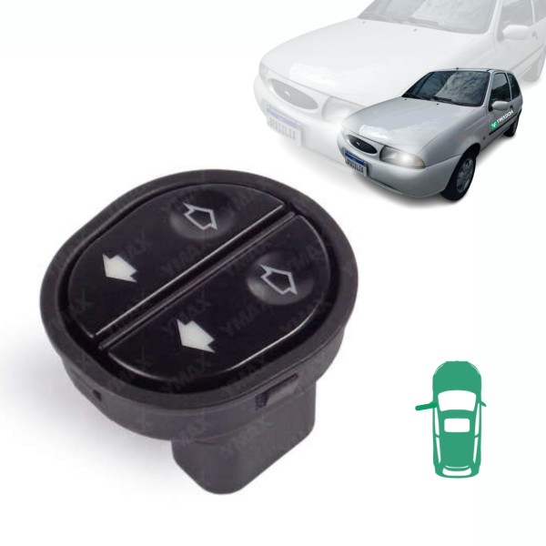 Encontraproduto.com.br - Botão do vidro eletrico ford fiesta ka 1997