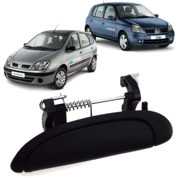 Maçaneta da porta renault clio  megane scenic logan dianteira/traseira lado esquerdo 1999 a 2015