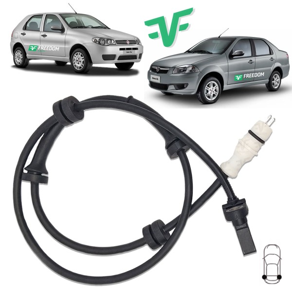 Sensor de freio abs fiat palio siena 2001 á 2018 traseiro direito/esquerdo