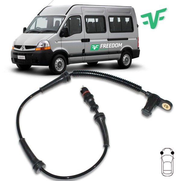 Sensor de freio abs renault master 2.3d 2.5d 2.8d diesel 2003 á 2015 dianteiro direito/esquerdo