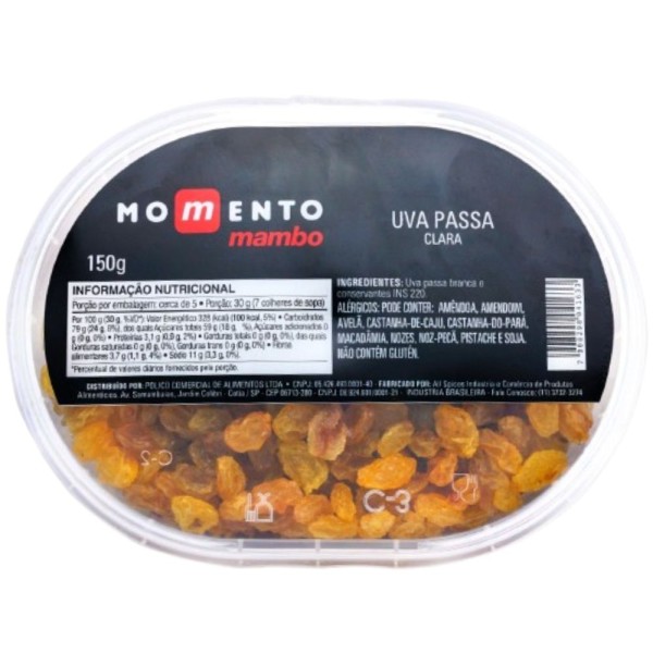Encontraproduto.com.br - Uva Passa Clara Momento Mambo 150g