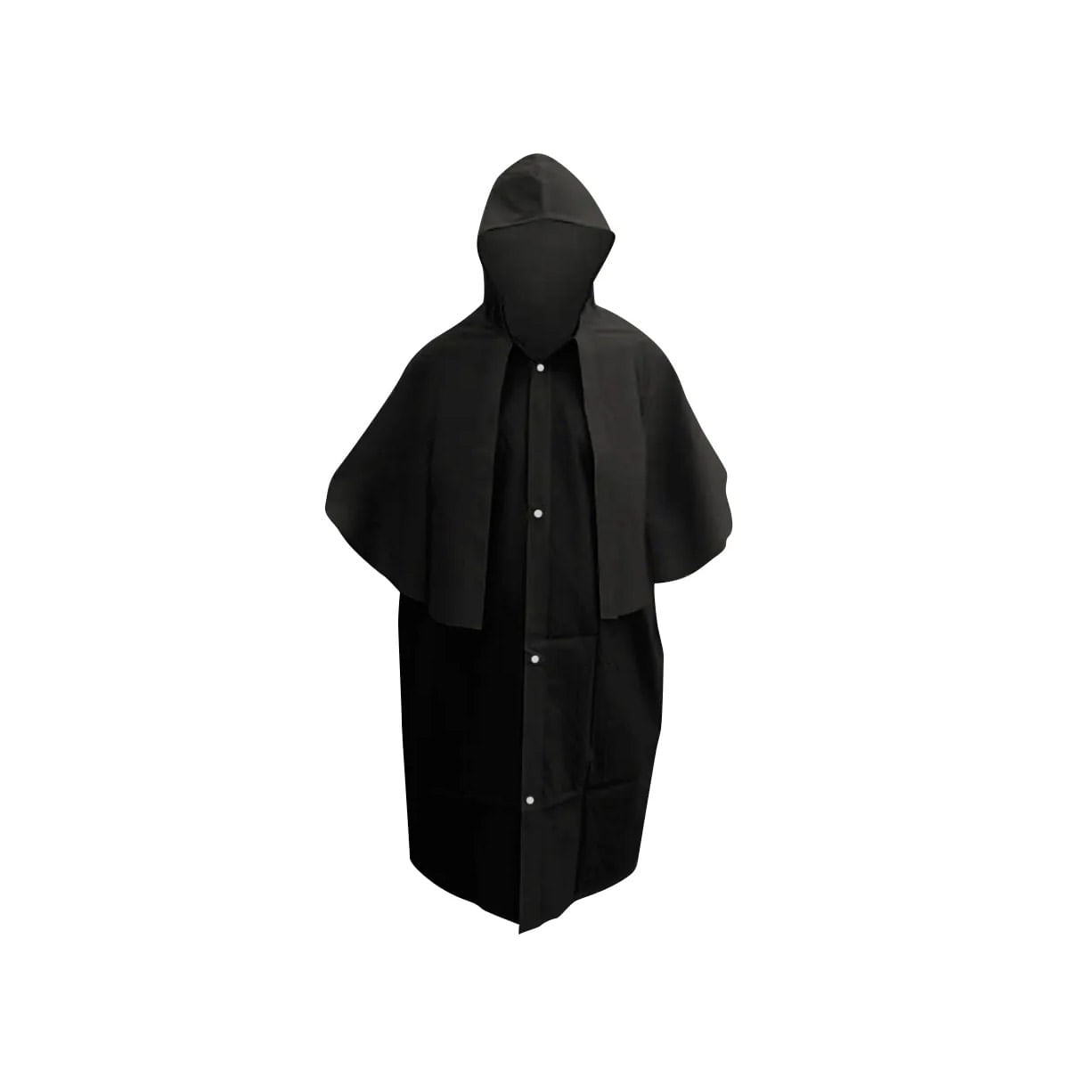 Encontraproduto.com.br - Capa de Chuva PVC Forrada Standard Preta Morcego Brascamp