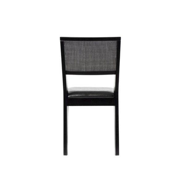 Encontraproduto.com.br - Kit 2 Cadeiras Com Encosto Em Tela E Estofada Cannes Casatema Preto
