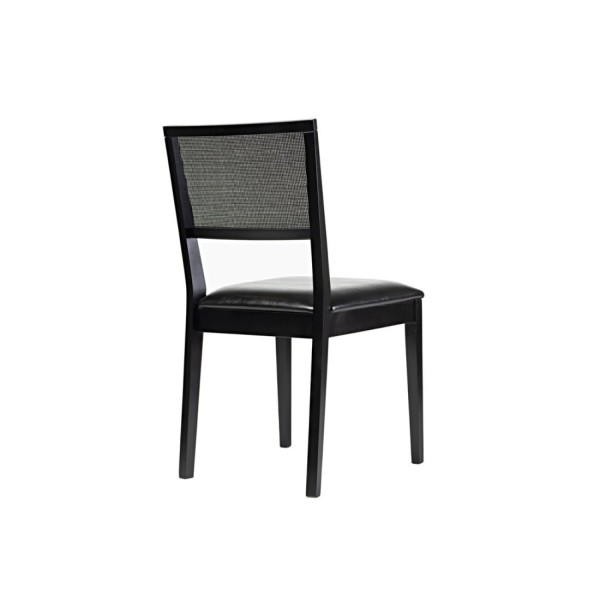 Encontraproduto.com.br - Kit 2 Cadeiras Com Encosto Em Tela E Estofada Cannes Casatema Preto