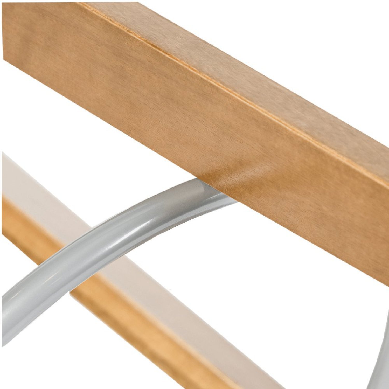 Encontraproduto.com.br - Mesa Bistrô com Pés em Madeira Eucalipto - Castanho/Branco