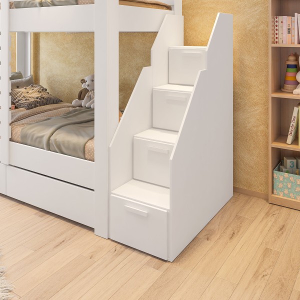 Encontraproduto.com.br - Beliche Infantil Star Plus Com Janela Casatema Branco