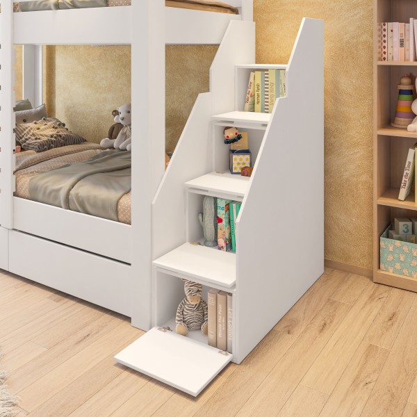 Encontraproduto.com.br - Beliche Infantil Star Plus Com Janela Casatema Branco