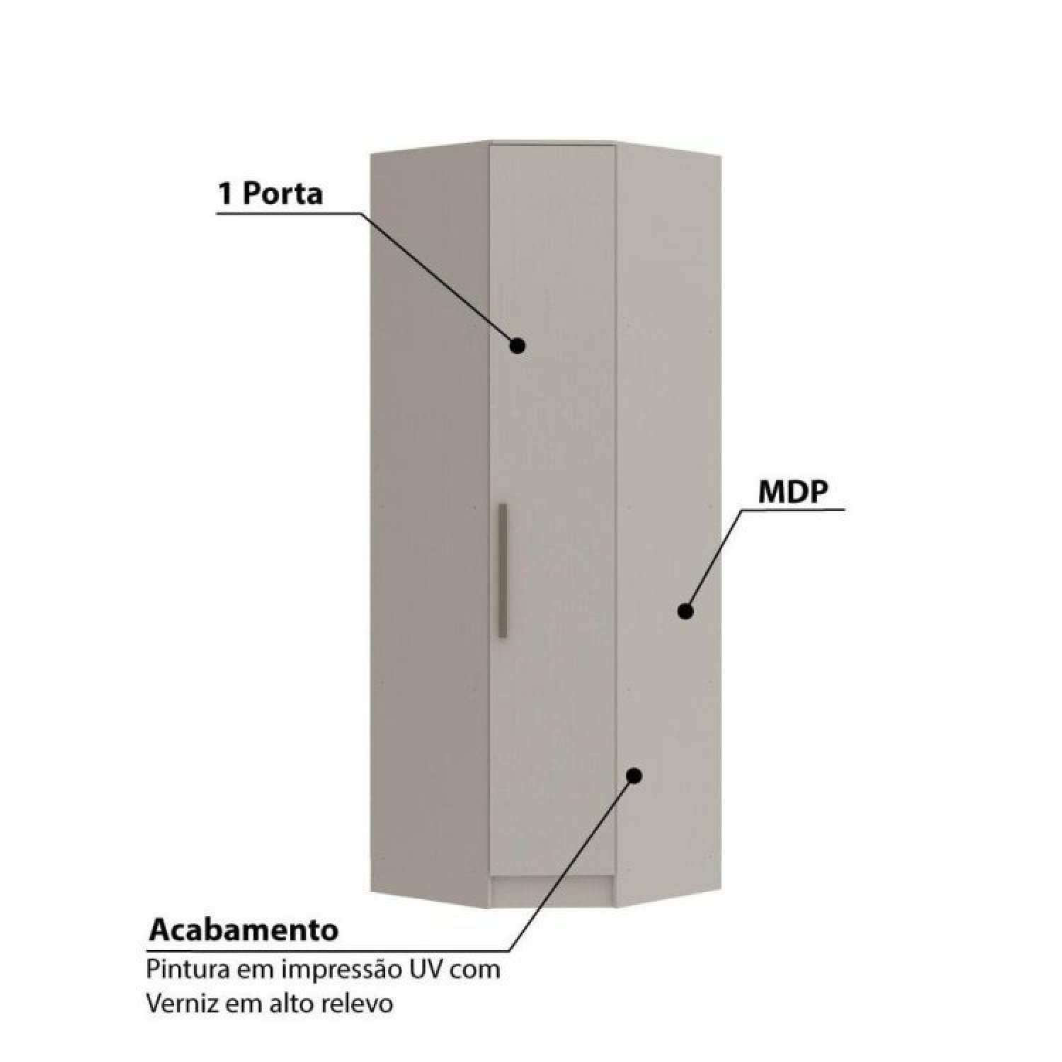 Encontraproduto.com.br - Quarto Modulado Casal Urban Com 8 Portas Móveis Castro Níquel