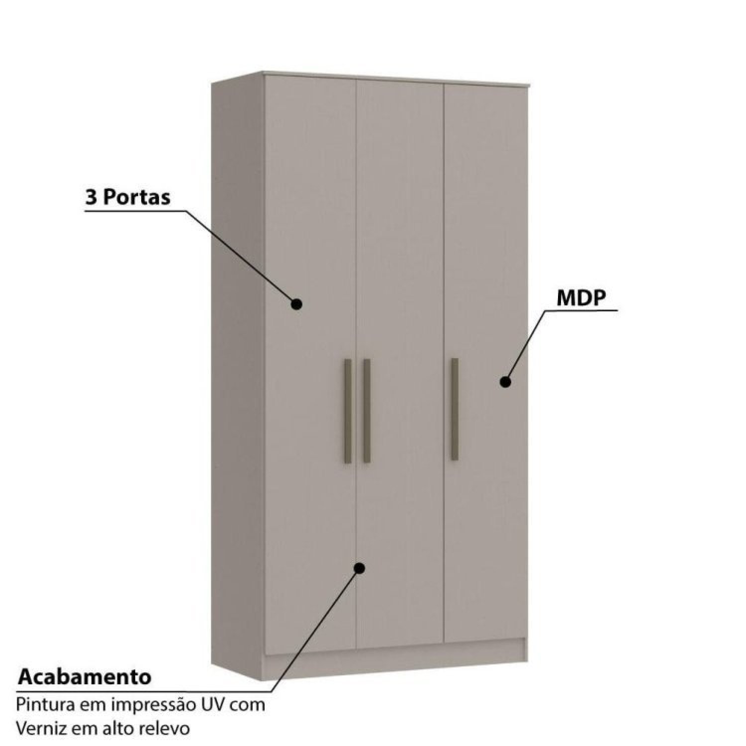 Encontraproduto.com.br - Quarto Modulado Casal Urban Com 8 Portas Móveis Castro Níquel