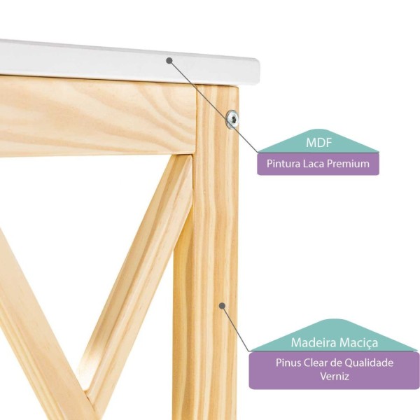 Encontraproduto.com.br - Estante Montessoriana Com 2 Nichos Garden Ii Casatema Branco/Natural