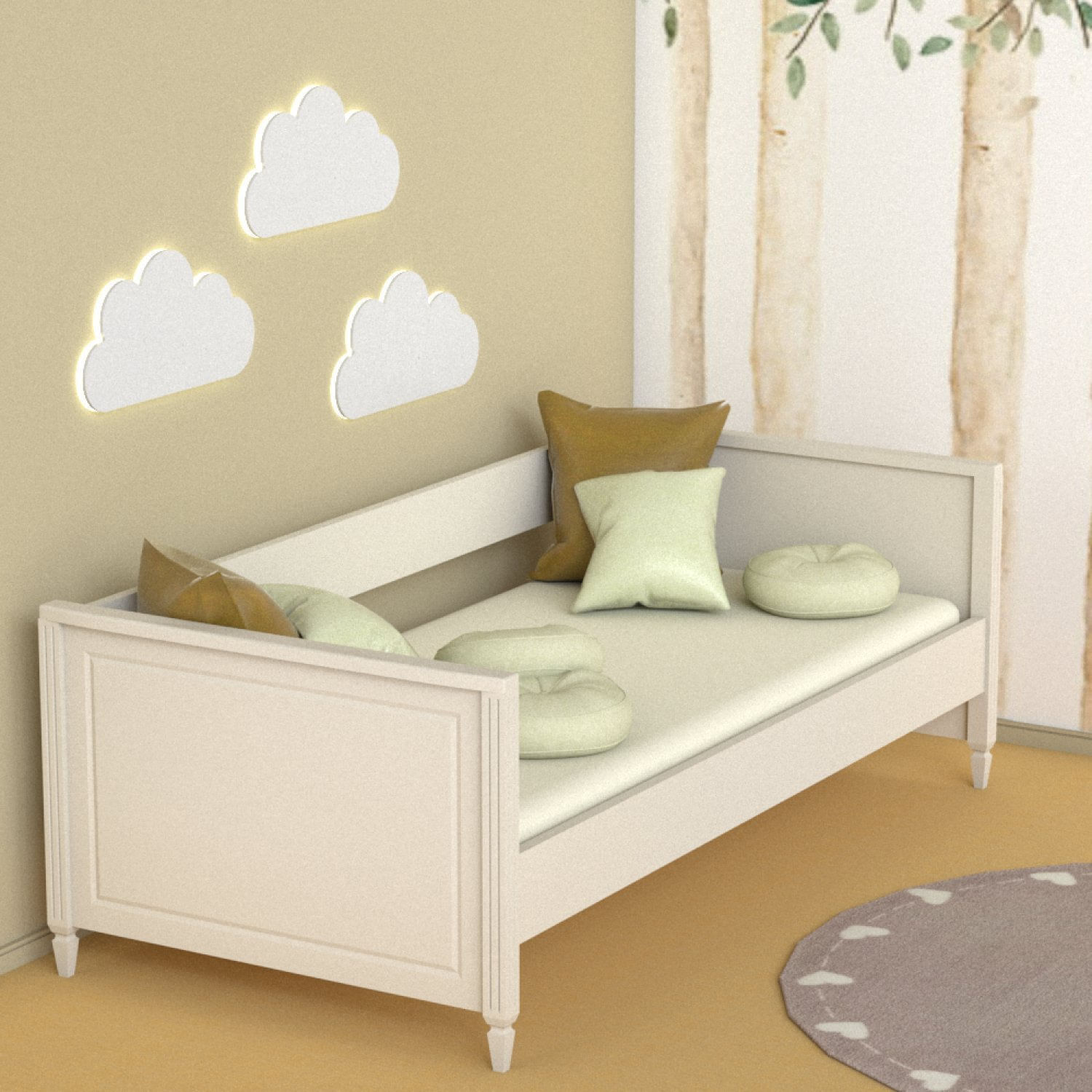 Encontraproduto.com.br - Cama Sofá Tudor Timber Areia