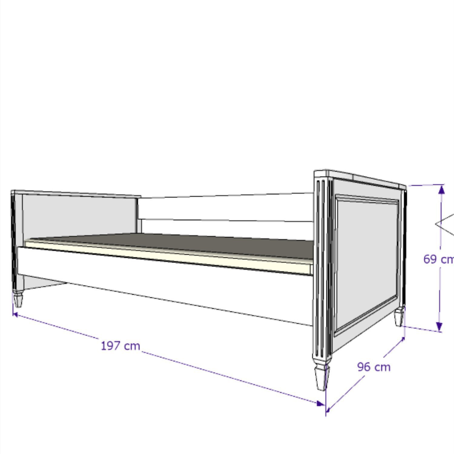 Encontraproduto.com.br - Cama Sofá Tudor Timber Areia
