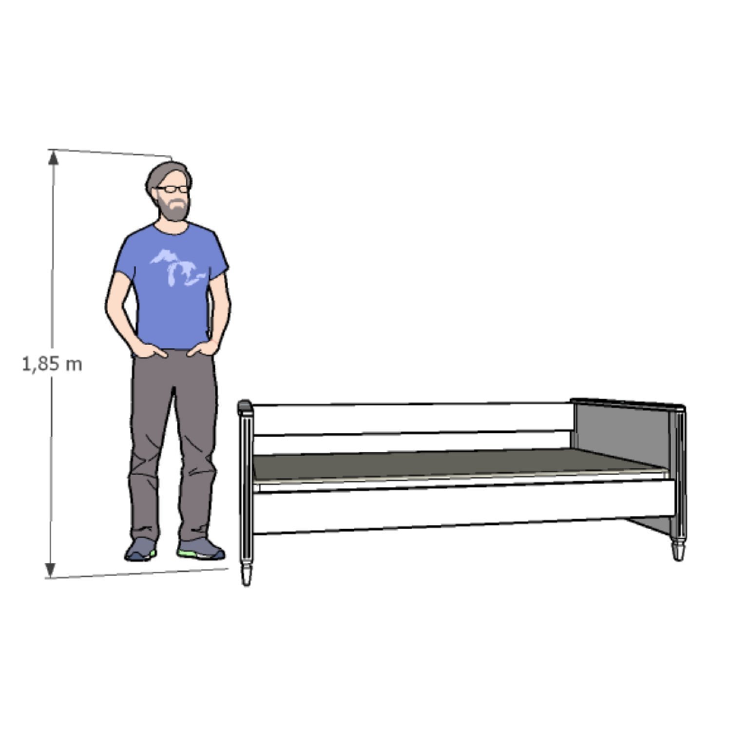 Encontraproduto.com.br - Cama Sofá Tudor Timber Areia