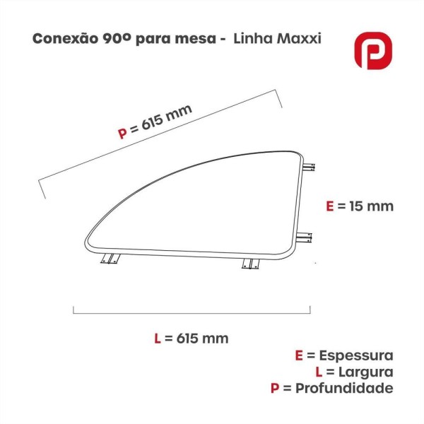 Encontraproduto.com.br - Conexão 90° 61,5X61,5Mm Mx20 Maxxi Pandin Móveis Nogueira/Casa Blanca