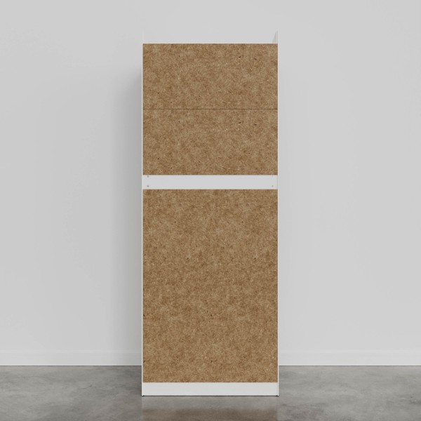 Encontraproduto.com.br - Guarda-Roupa 2 Portas com Cabideiro e 2 Gavetas Hera CabeCasa MadeiraMadeira Branco Geada/Louro