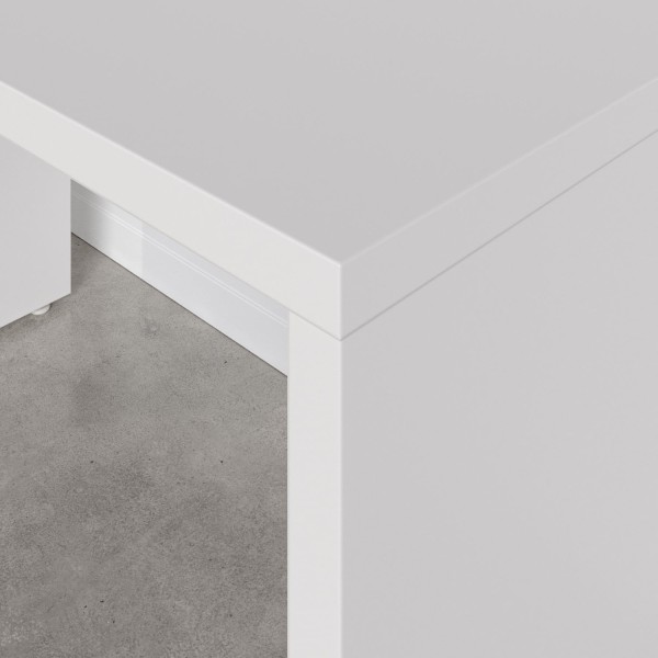 Encontraproduto.com.br - Mesa de Escritório em Tamburato Acabamento em BP 120cm Ficus CabeCasa MadeiraMadeira Branco