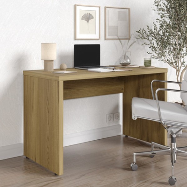Encontraproduto.com.br - Mesa de Escritório em Tamburato Acabamento em BP 120cm Ficus CabeCasa MadeiraMadeira Rovere