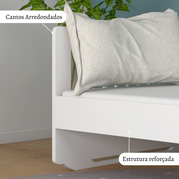 Encontraproduto.com.br - Cama Sofá  Infantil Neo Timber Branco