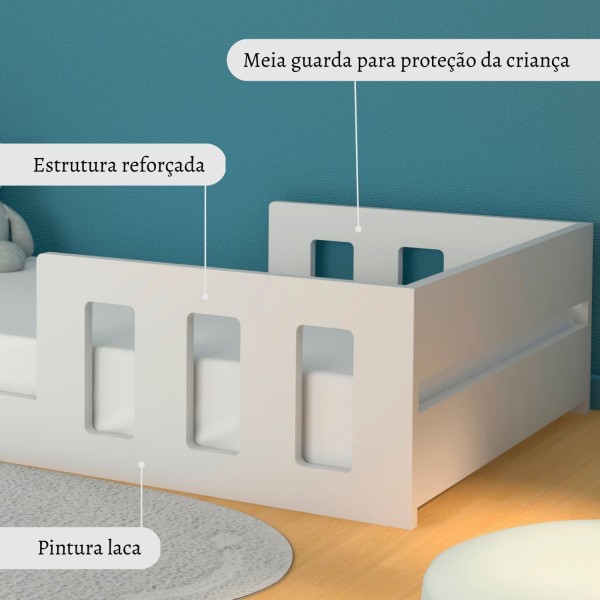 Encontraproduto.com.br - Cama Montessori Play Timber Branco