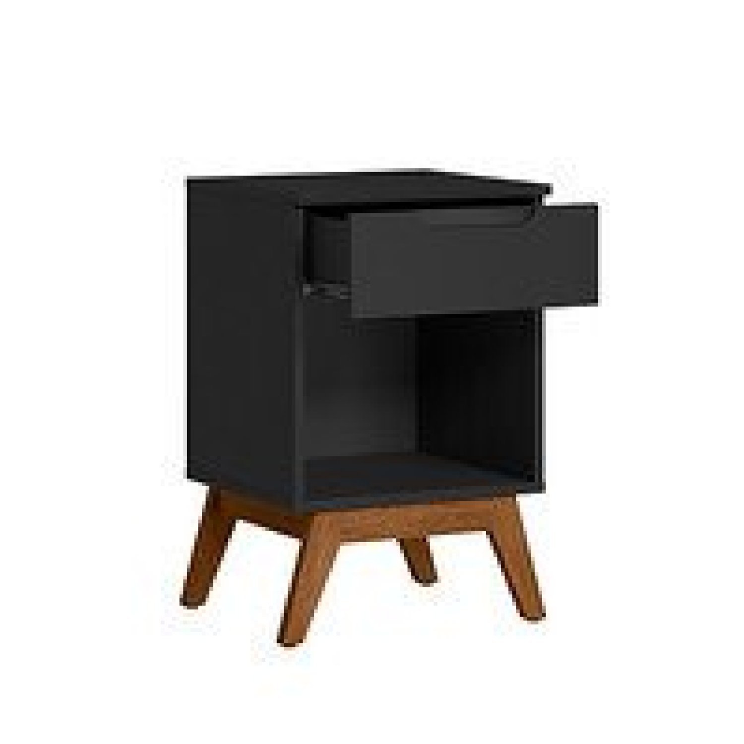 Encontraproduto.com.br - Mesa De Cabeceira Infantil Retrô 1 Gaveta Alpi Olivar Móveis Preto