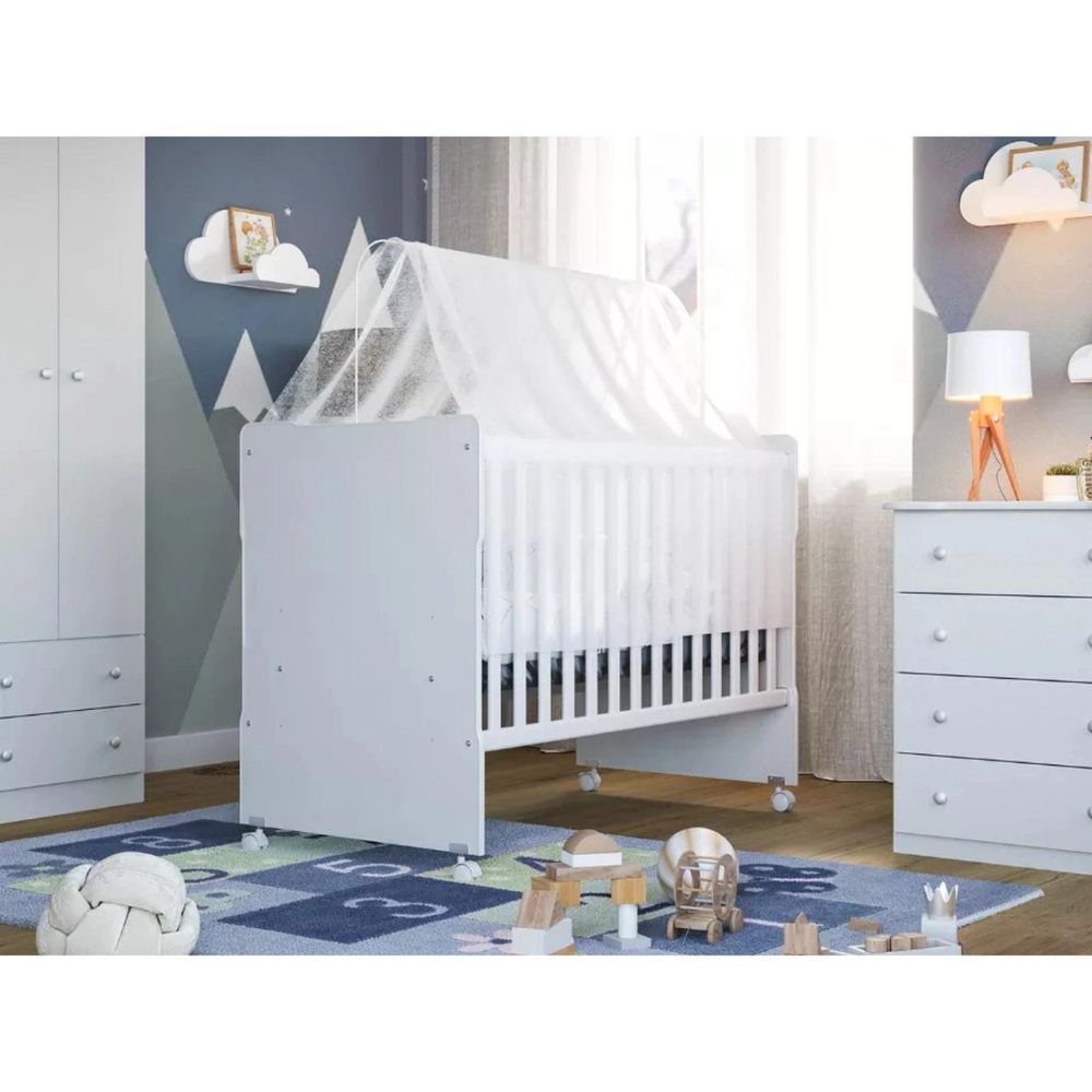 Berço Simples New Baby Batrol Móveis Branco