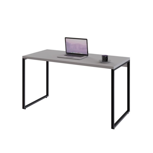 Encontraproduto.com.br - Mesa Para Escritório Office Estilo Industrial 135cm Kuadra Compace Branco Chess