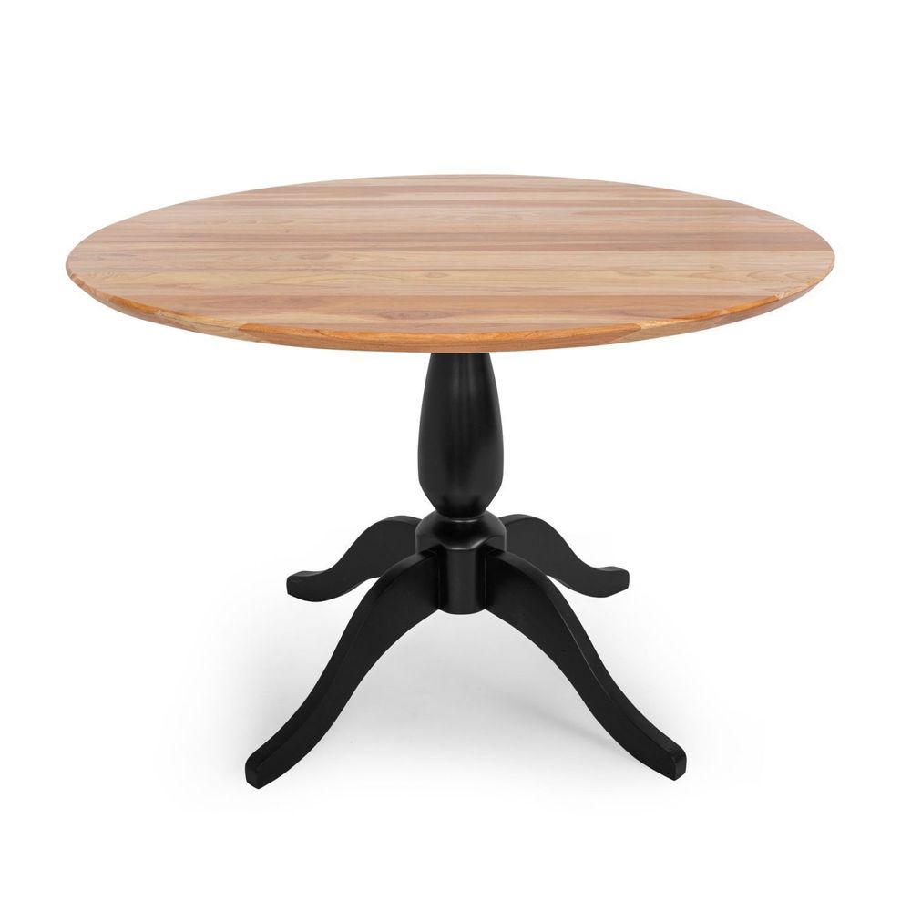 Mesa Redonda Pé Central Milena Casatema Preto/Natural