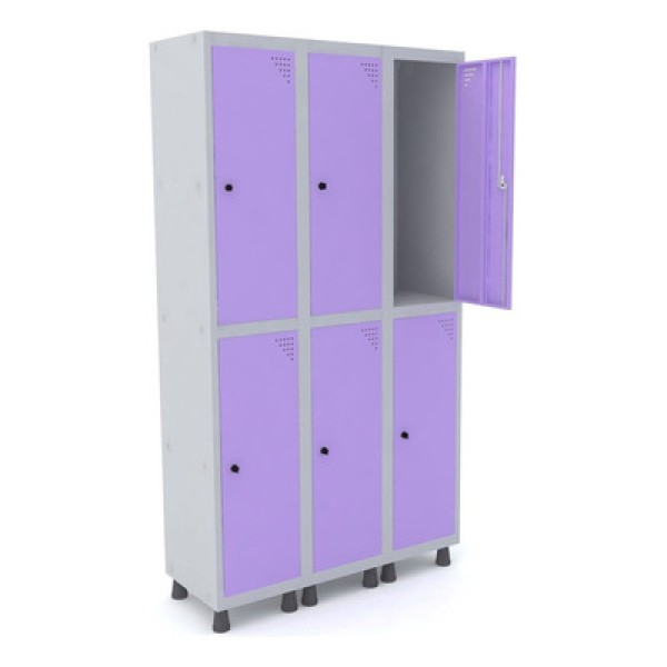 Encontraproduto.com.br - Guarda Volume Roupeiro 6 Portas Aço Grp 503/6 Pandin Móveis Preto