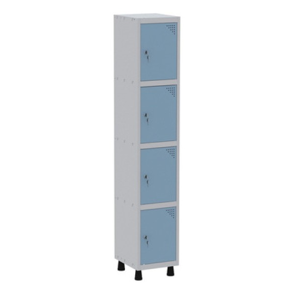 Encontraproduto.com.br - Guarda Volume Roupeiro 9 Portas Aço Grp 503/9 Pandin Móveis Cinza/Azul Del Rey