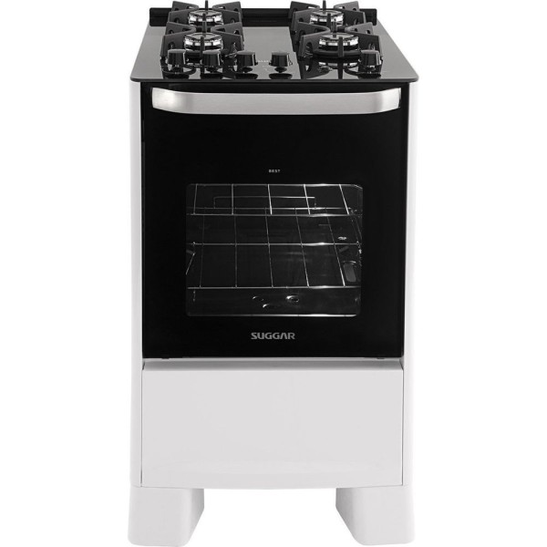 Encontraproduto.com.br - Fogão Mesa De Vidro 4 Queimadores Best Cook Suggar Branco