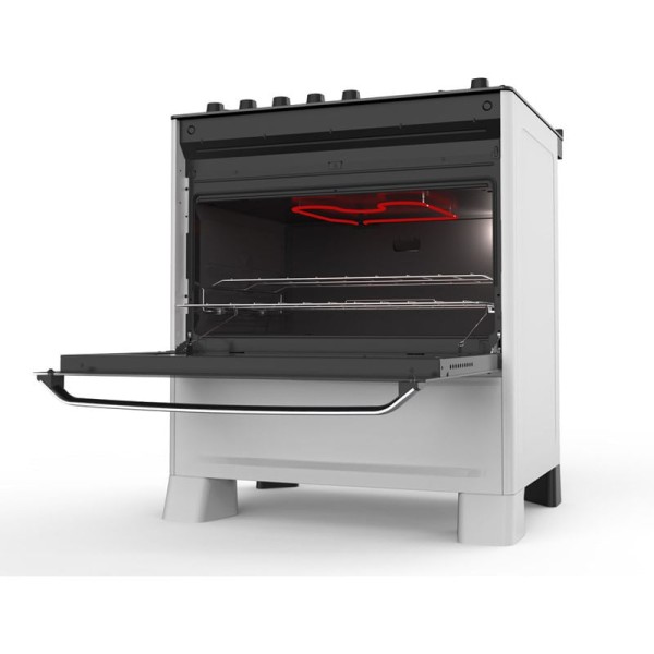 Encontraproduto.com.br - Fogão Mesa De Vidro 5 Queimadores 127V Best Grill Suggar Branco