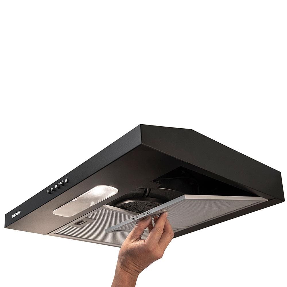 Encontraproduto.com.br - Depurador de ar Suggar Slim 60cm com Dupla Função e 3 Velocidades Preto