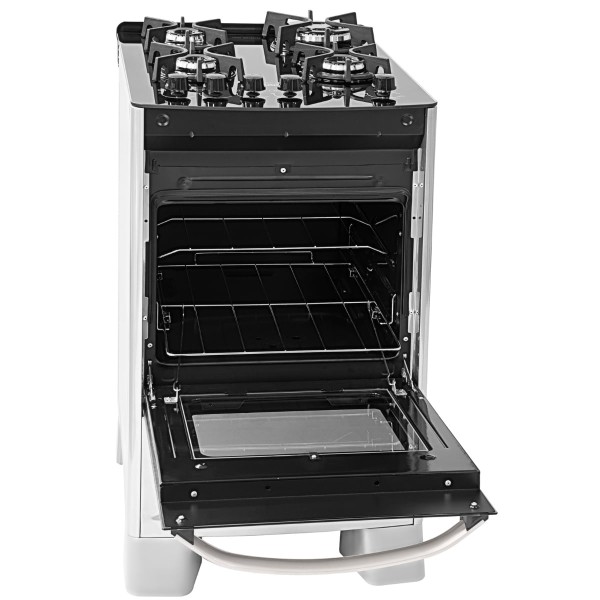 Encontraproduto.com.br - Fogão Suggar Master Grill 4 Queimadores Mesa Vidro Prata Inox 110V